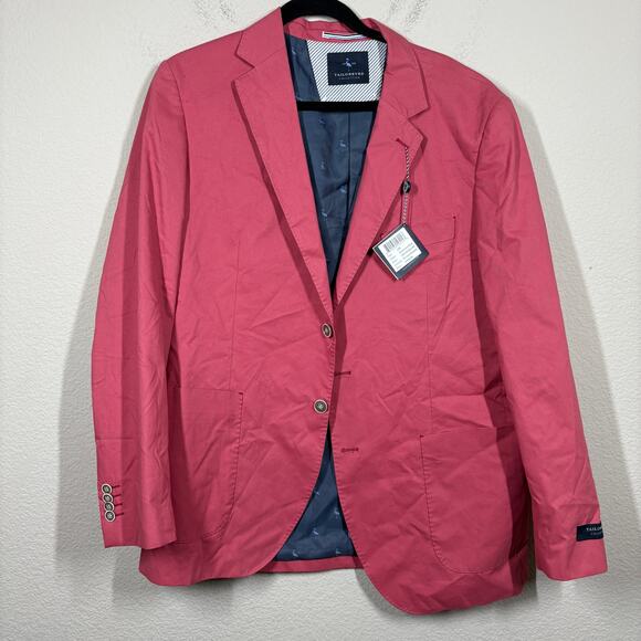 Tailorbyrd Collection Mens Size 42R Single Breasted Blazer Jacket Nantucket Red - Picture 1 of 9